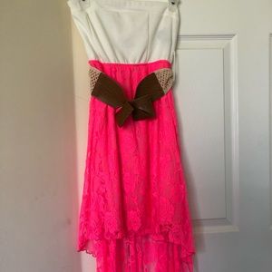 Rue 21 pink high low dress